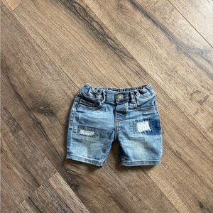 H&M Light Blue Distressed Denim Shorts